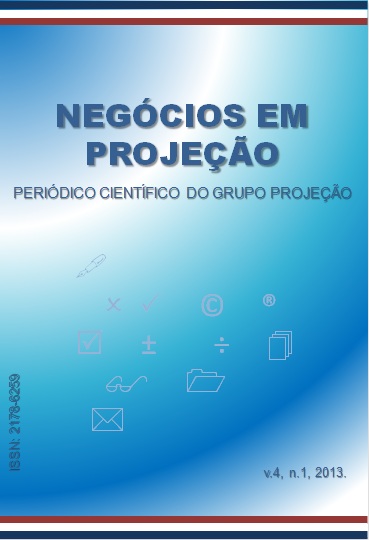 Revista Negócios em Projeção. v.4, n.1, 2013.